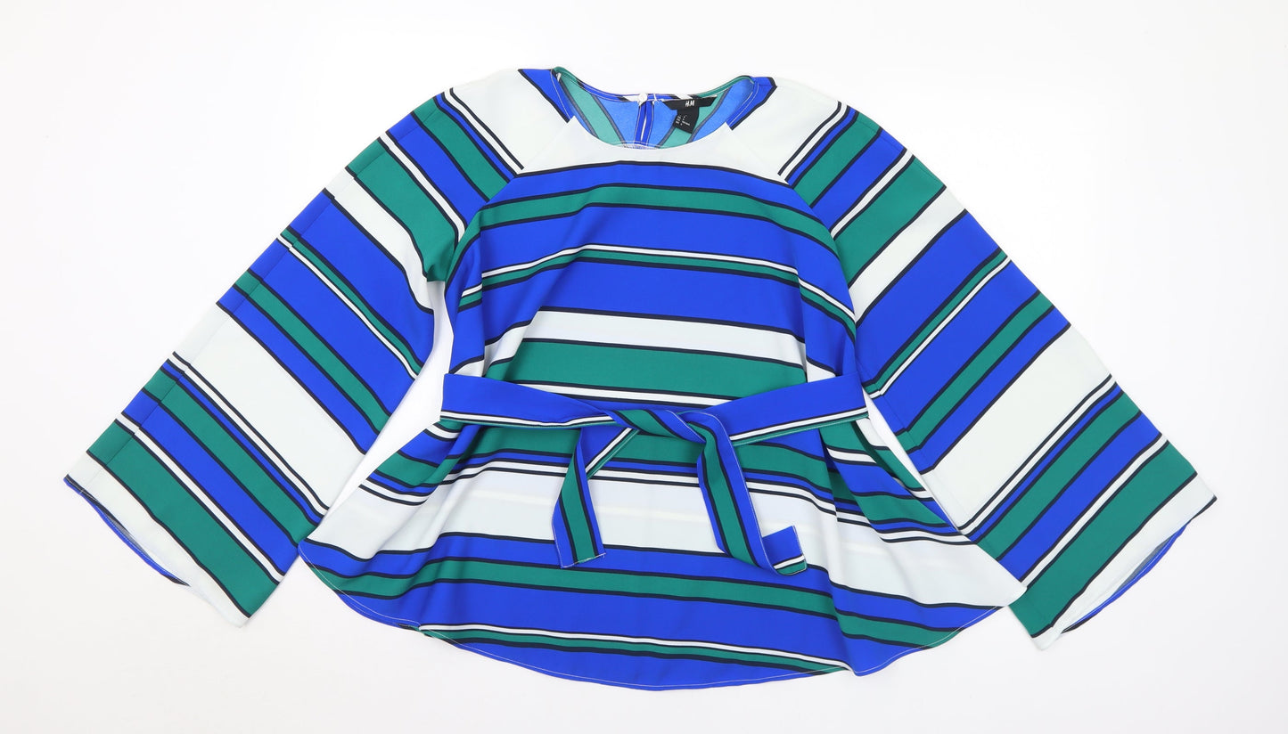 Womens UK Size 8 H&M Multicoloured Basic Blouse