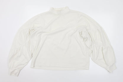 Womens UK Size M Zara White Basic Blouse