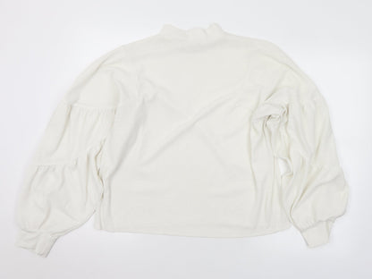 Womens UK Size M Zara White Basic Blouse