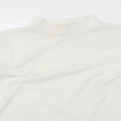 Womens UK Size M Zara White Basic Blouse