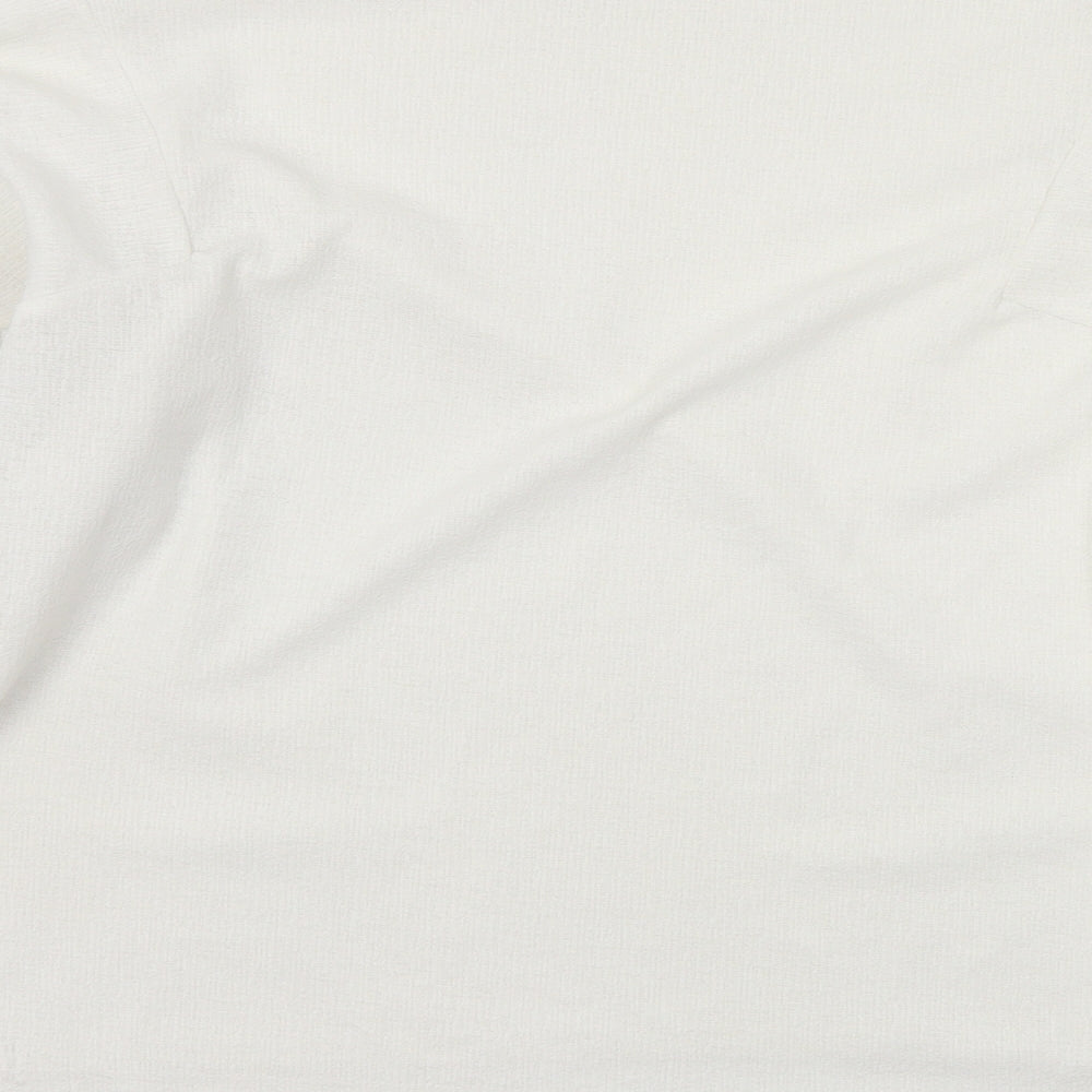 Womens UK Size M Zara White Basic Blouse