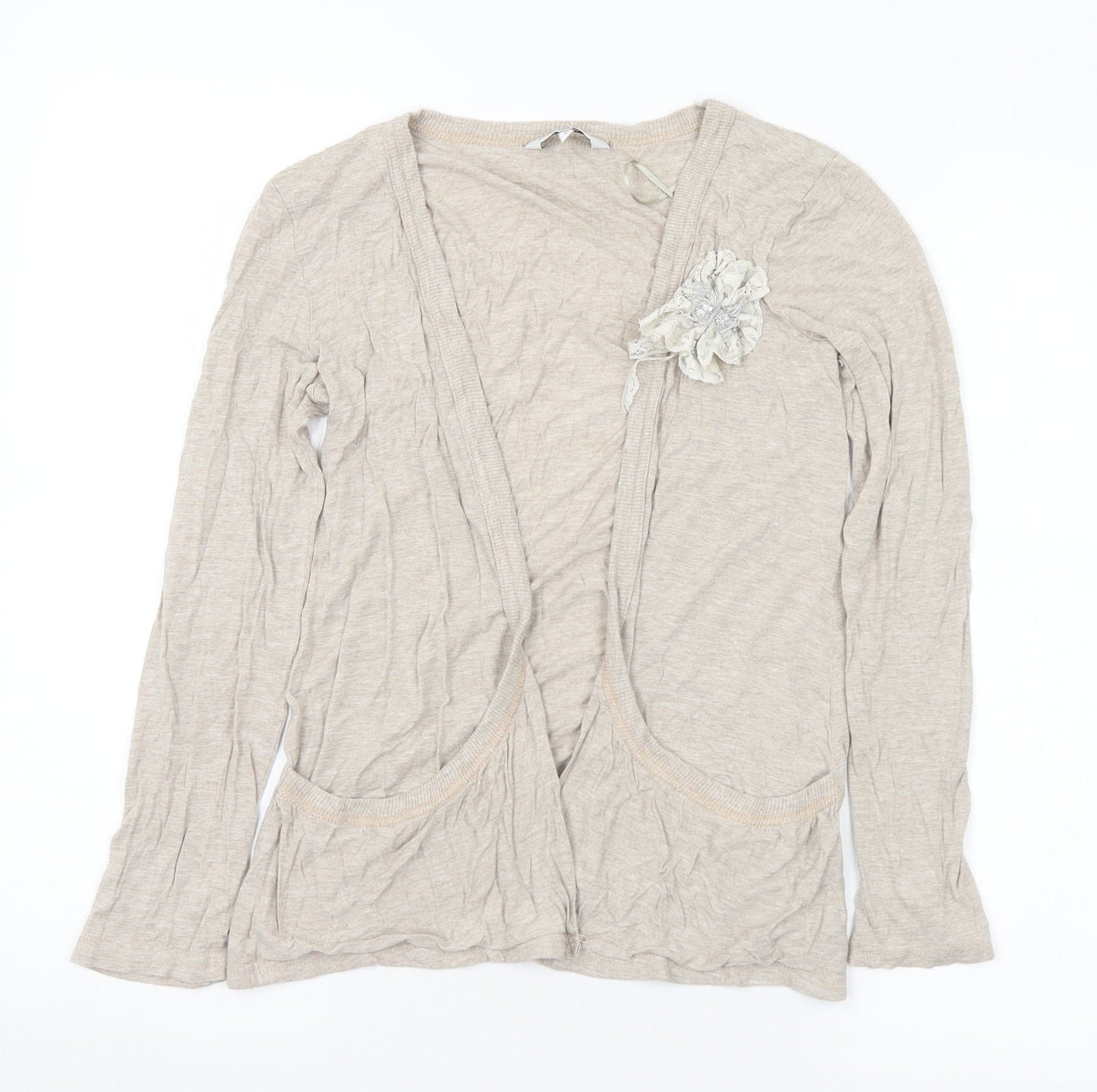 Womens UK Size 10 New Look Beige Cardigan Jumper