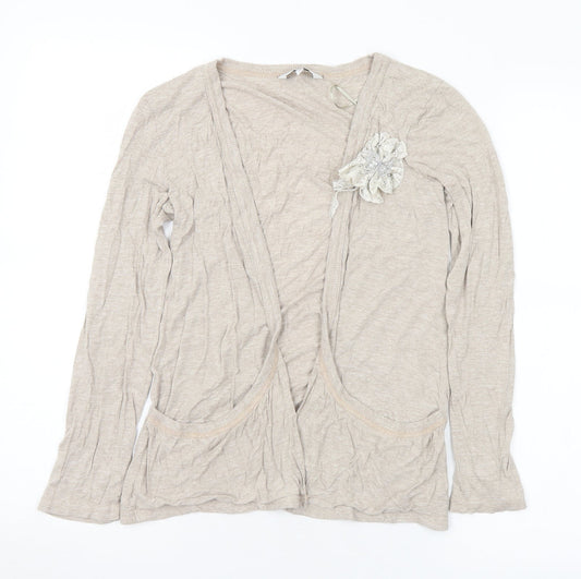 Womens UK Size 10 New Look Beige Cardigan Jumper
