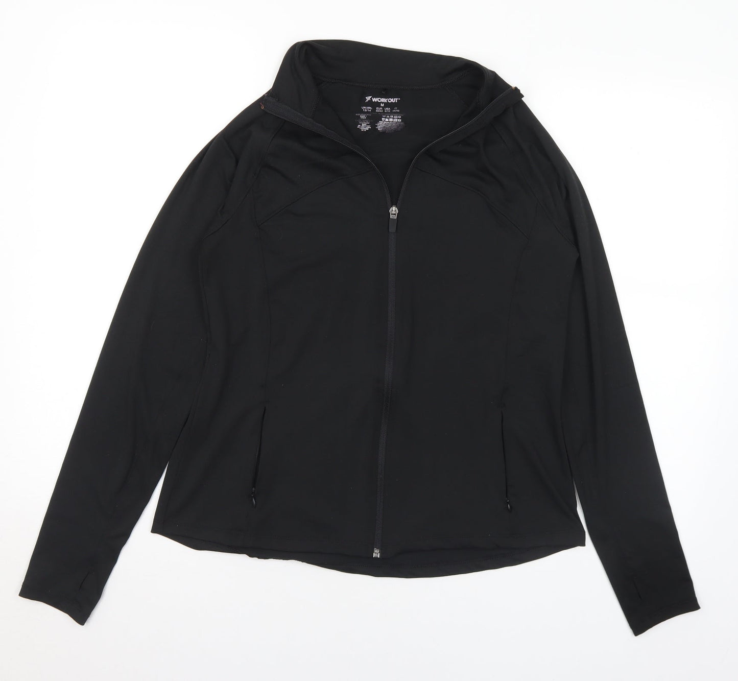 Womens UK Size 12 Workout Black Jacket