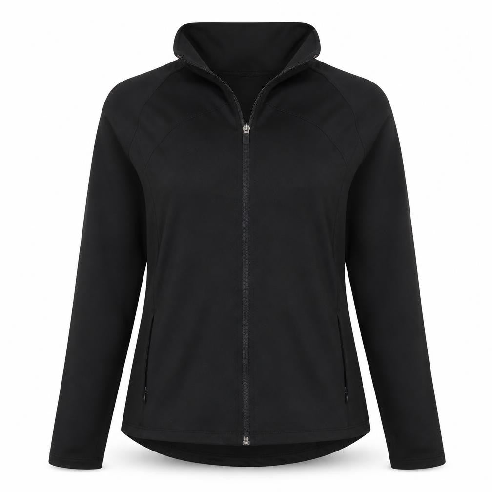 WorkOut Womens Black Jacket Size 12 Zip - 12-14