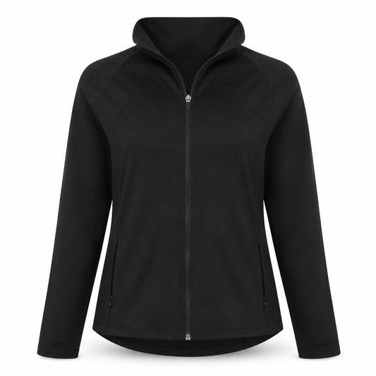 WorkOut Womens Black Jacket Size 12 Zip - 12-14