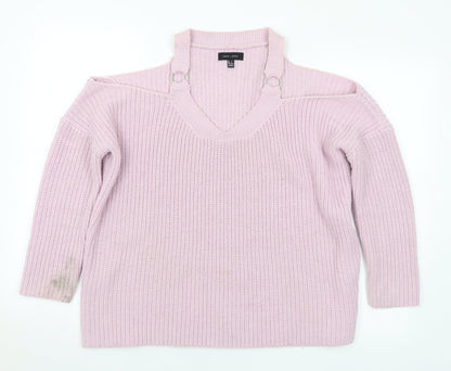 Womens UK Size S New Look Pink Pullover Jumper
