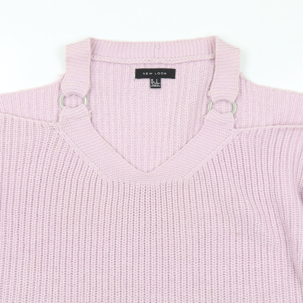 Womens UK Size S New Look Pink Pullover Jumper