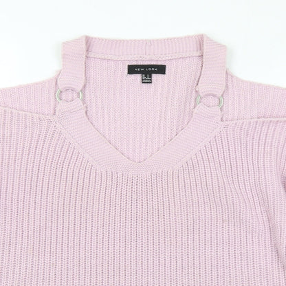 Womens UK Size S New Look Pink Pullover Jumper