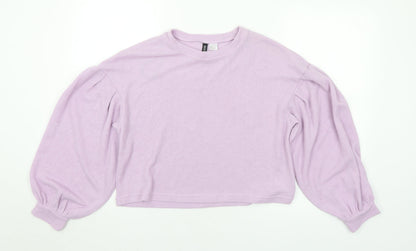 Womens UK Size S Divided Purple Pullover Jumper