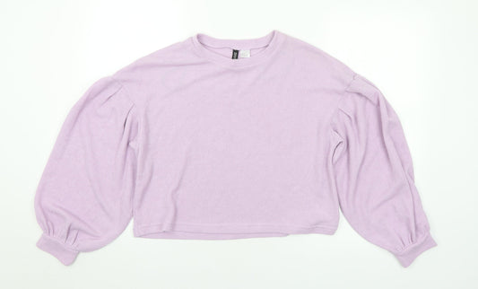 Womens UK Size S Divided Purple Pullover Jumper