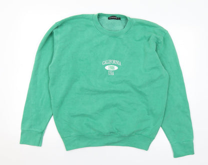 Mens UK Size M PRETTYLITTLETHING Green Pullover Sweatshirt