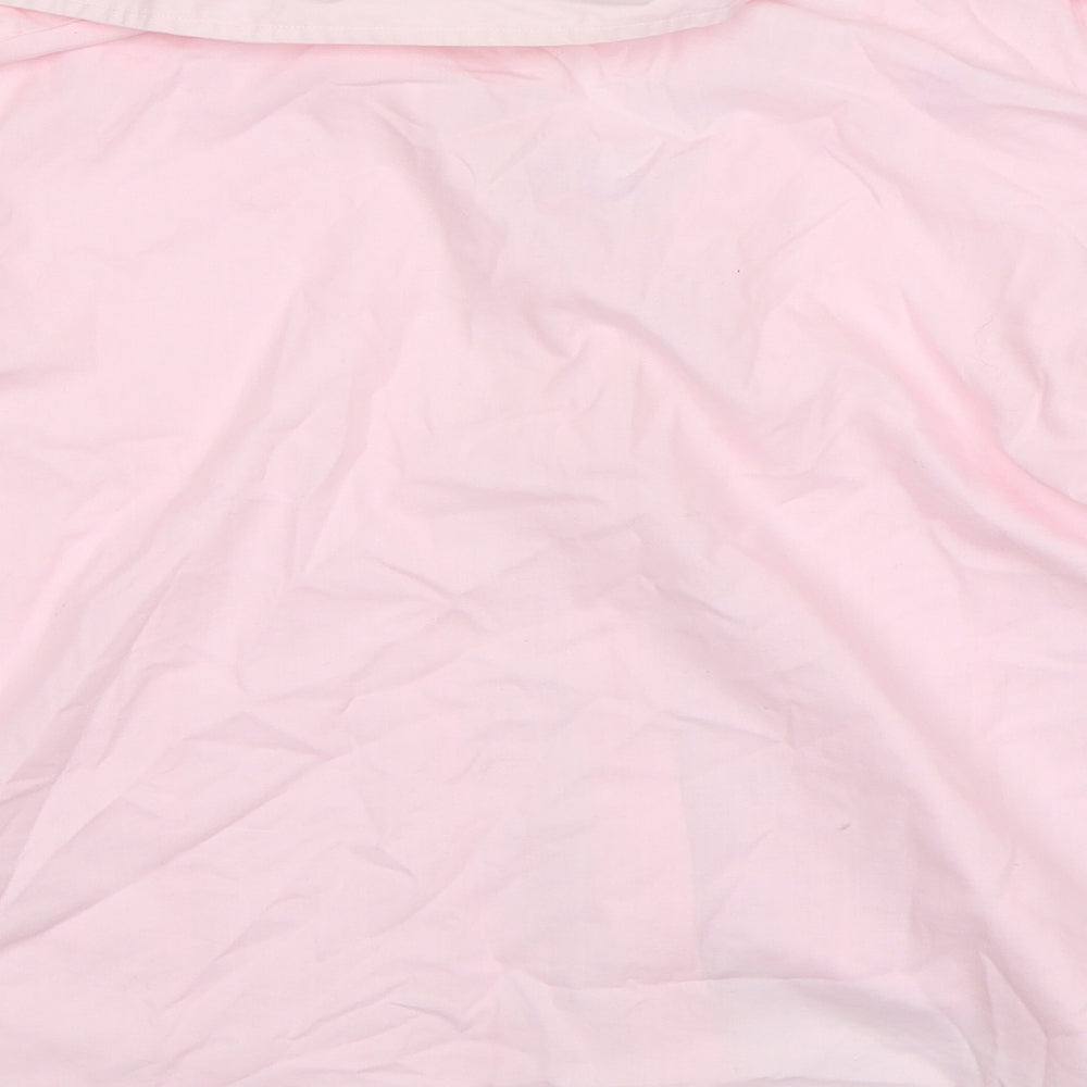 TU Womens Pink Polyester Basic Button-Up Size 14 Collared