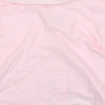 TU Womens Pink Polyester Basic Button-Up Size 14 Collared