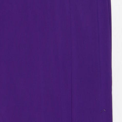 Boohoo Womens Purple Polyester Maxi Size 8 One Shoulder