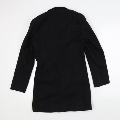Mymstorm Womens Black Trench Coat Coat Size M