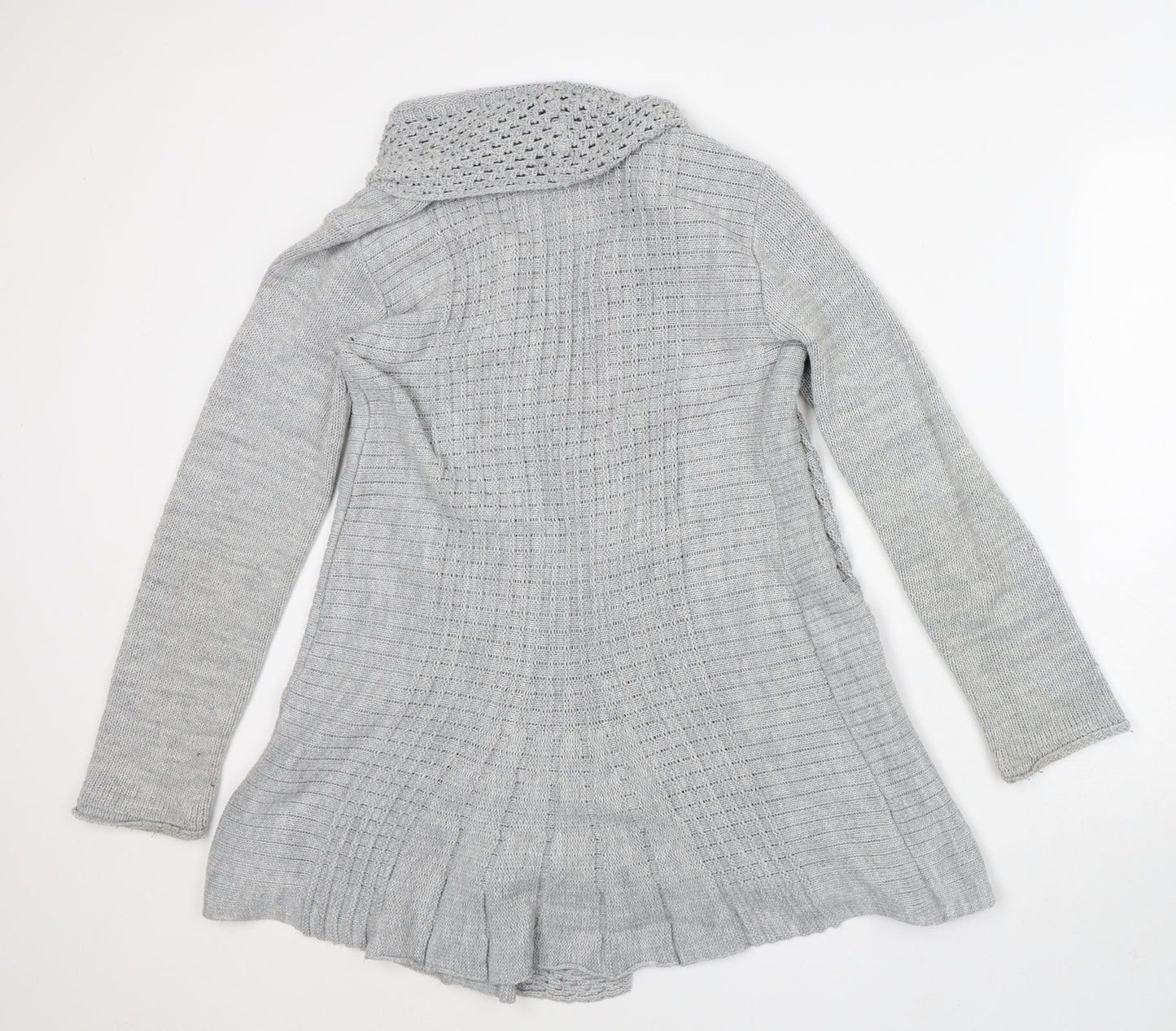 Womens UK Size M Preworn Grey Cardigan Jumper