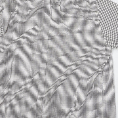 Mens UK Size L NEXT White  Button-Up Short Sleeve Casual Shirt