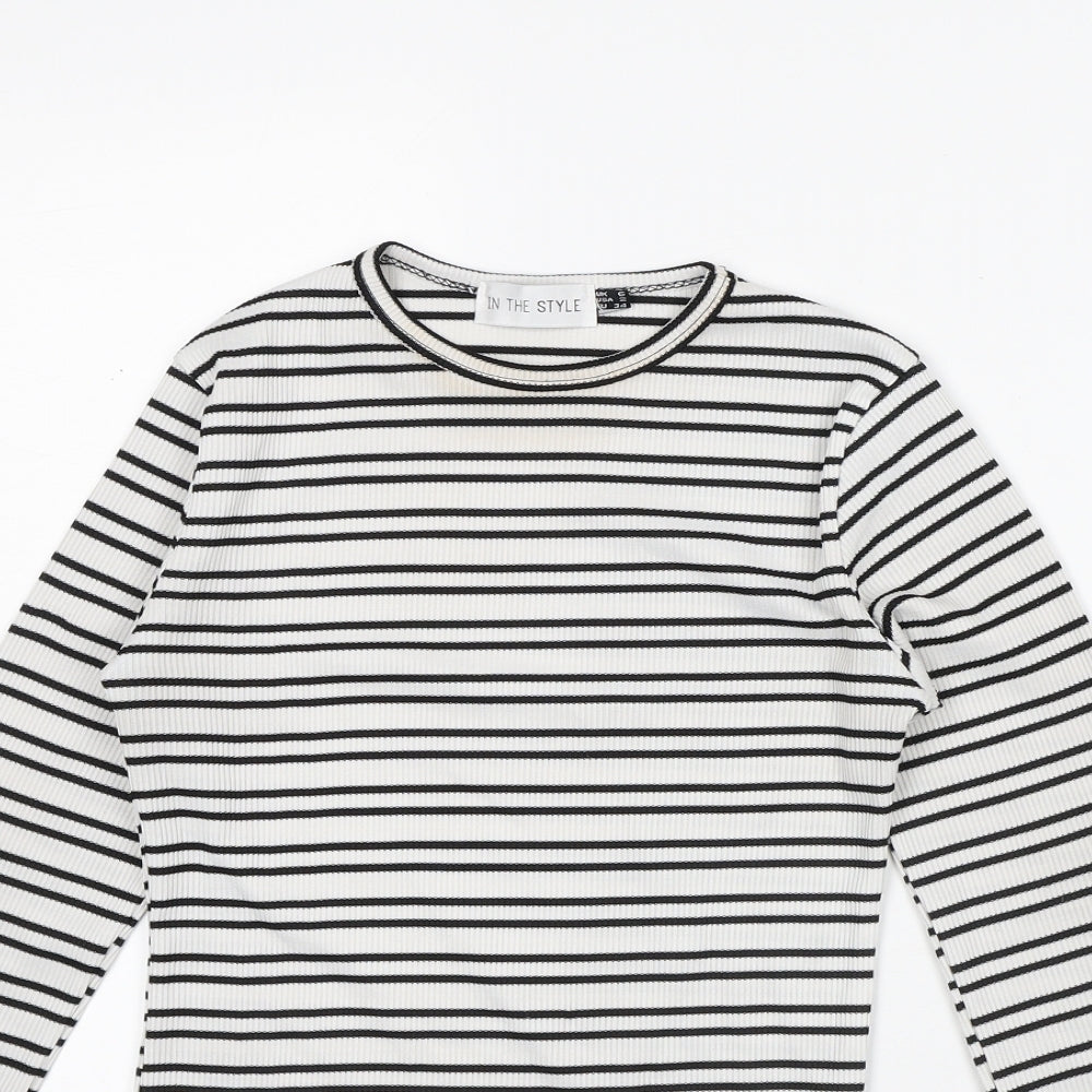 Womens UK Size 6 In the Style White Basic T-Shirt