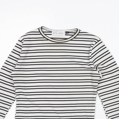 Womens UK Size 6 In the Style White Basic T-Shirt