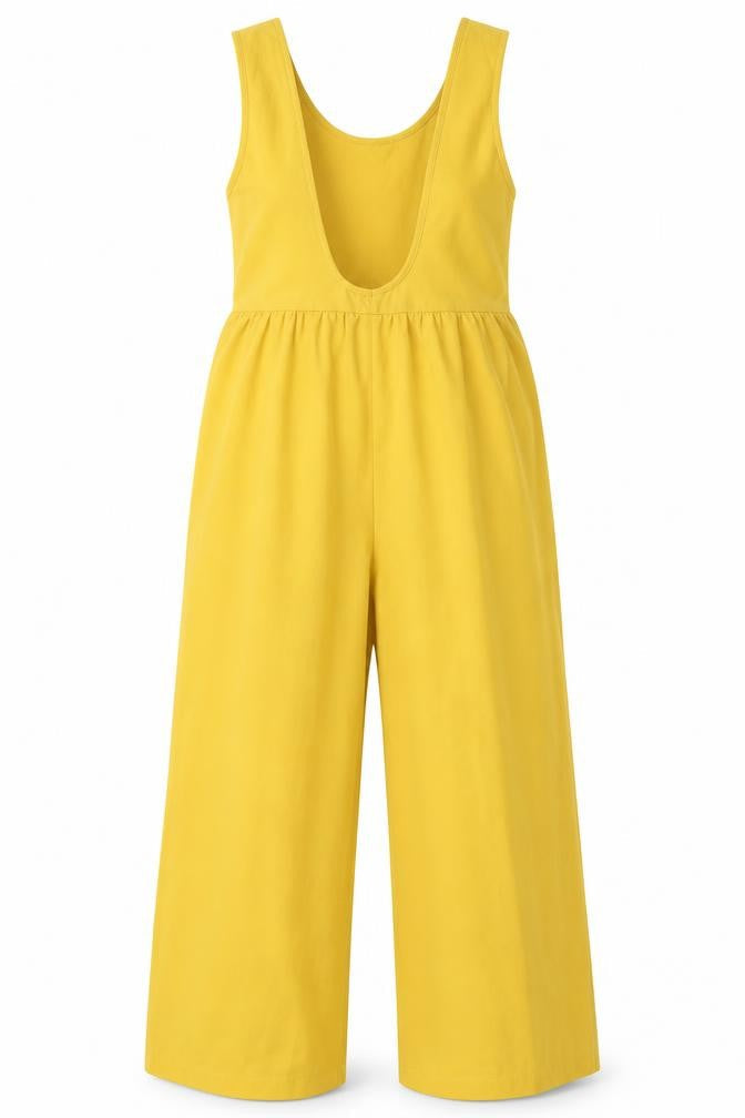 SheIn Womens Yellow Polyester Jumpsuit One-Piece Size XS L27 in