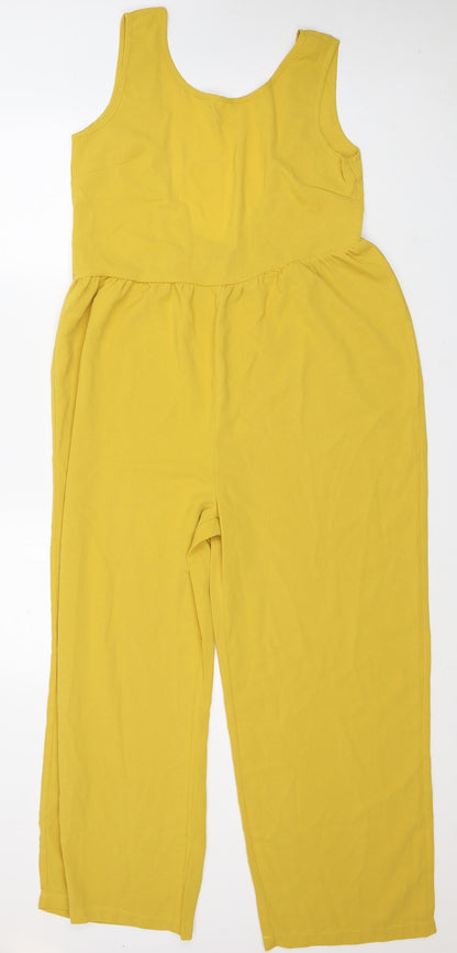 SheIn Womens Yellow Polyester Jumpsuit One-Piece Size XS L27 in