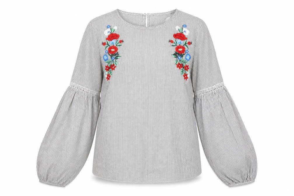 Womens UK Size 8 Primark Grey Tunic Blouse