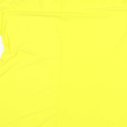 River Island Womens Yellow Polyester A-Line Size 8 Round Neck