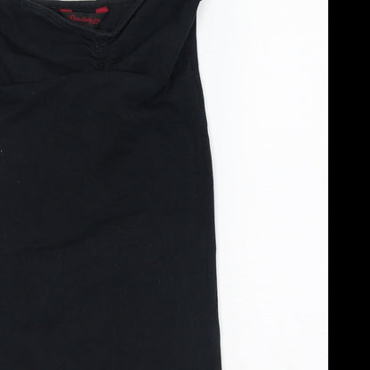Miss Selfridge Womens Black Polyester Bodycon Size 6 Off the Shoulder