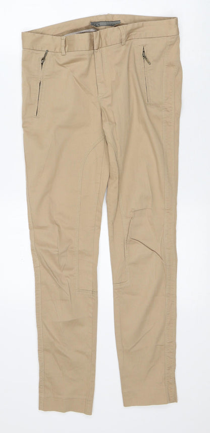 Womens UK Size M Zara Regular Fit  Beige Trousers