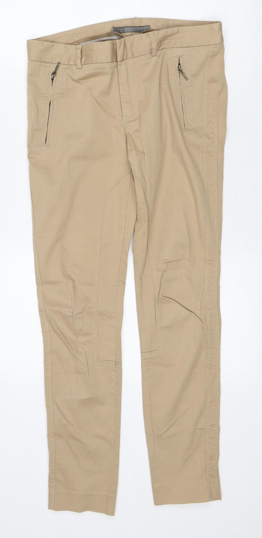 Womens UK Size M Zara Regular Fit  Beige Trousers