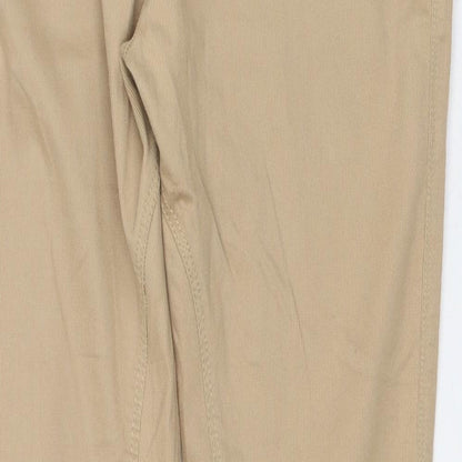 Womens UK Size M Zara Regular Fit  Beige Trousers