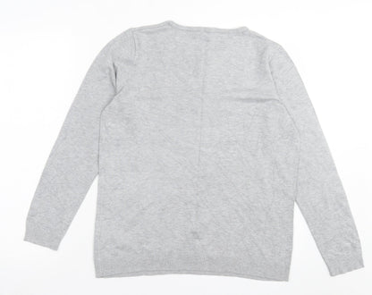 Womens UK Size 14 bonmarch Grey Pullover Jumper