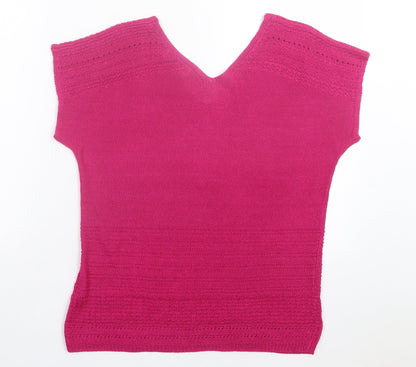Womens UK Size 12 Per Una Pink Basic T-Shirt