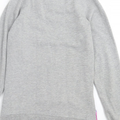 Young Dimension Girls Pink Floral Polyester Pullover Sweatshirt Size 12-13 Years Pullover