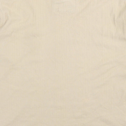 George Mens Beige Cotton T-Shirt Size M Crew Neck