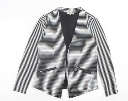Papaya Womens White Striped Jacket Size 14