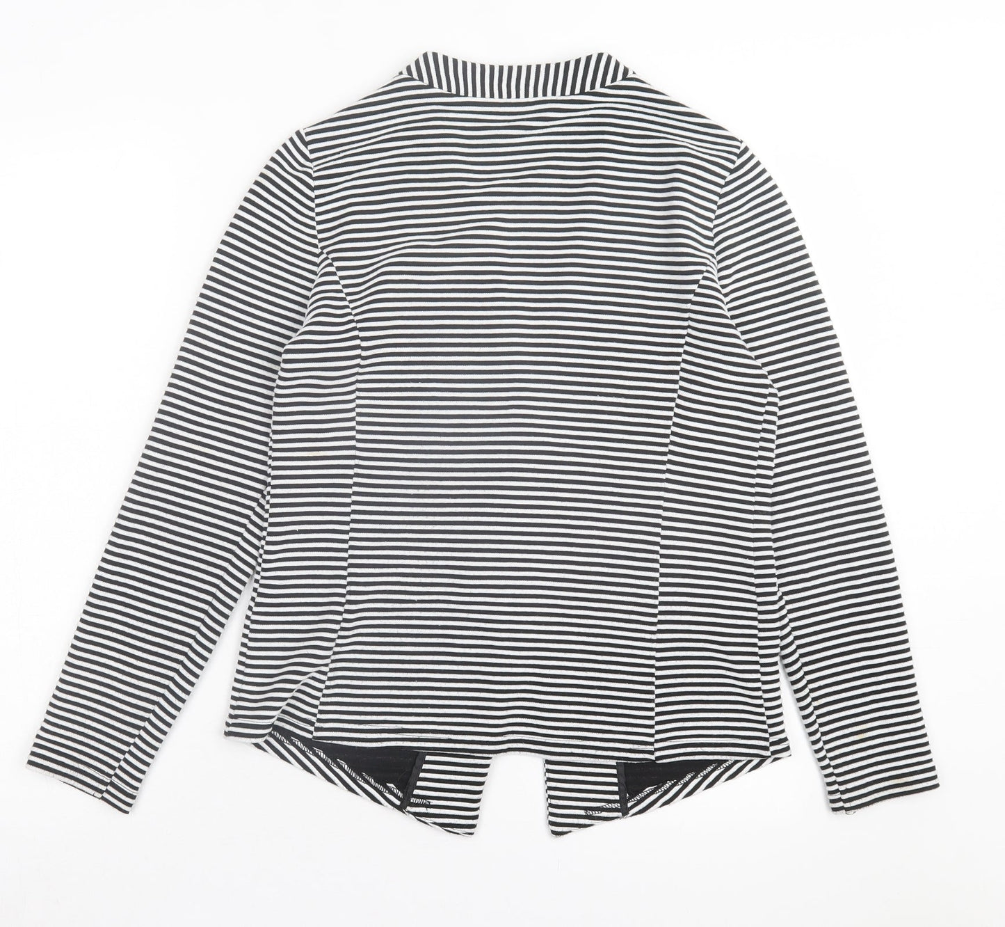 Papaya Womens White Striped Jacket Size 14