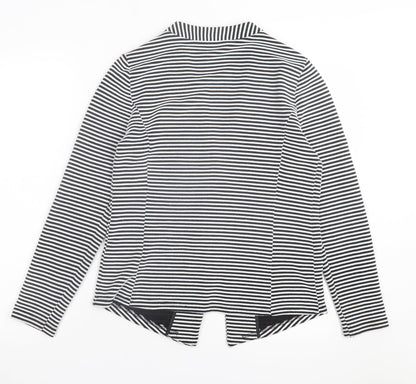 Papaya Womens White Striped Jacket Size 14