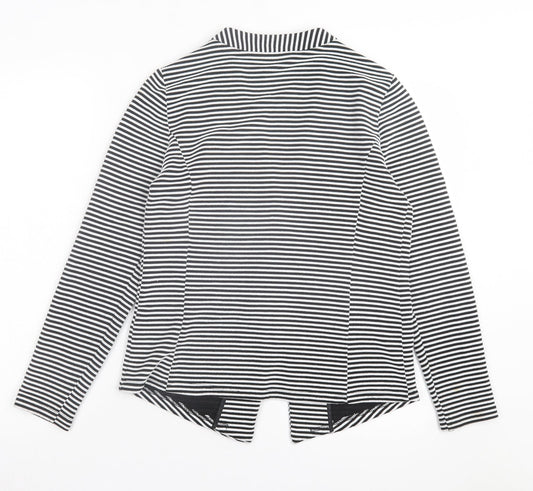 Papaya Womens White Striped Jacket Size 14