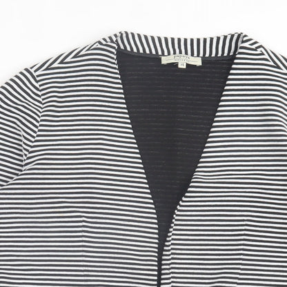 Papaya Womens White Striped Jacket Size 14