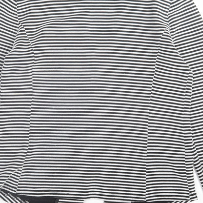 Papaya Womens White Striped Jacket Size 14