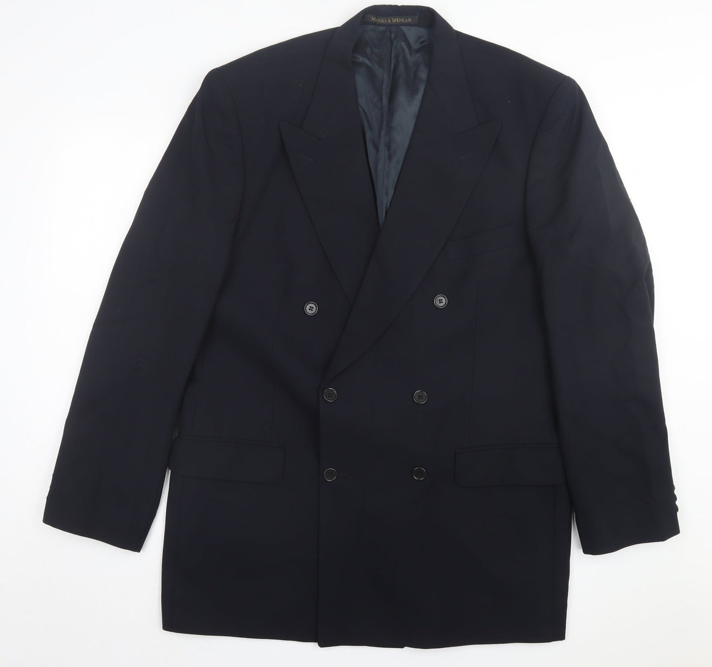Mens UK Size 42 Marks and Spencer Regular Blue Suit Jacket