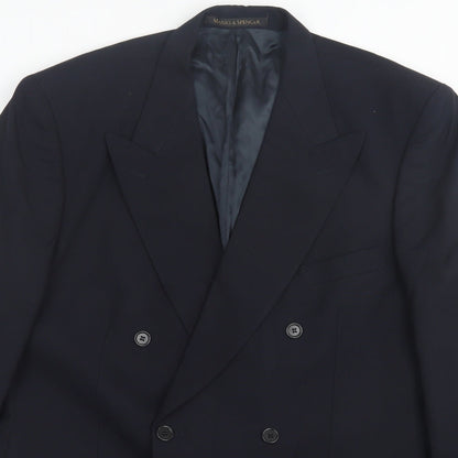 Mens UK Size 42 Marks and Spencer Regular Blue Suit Jacket