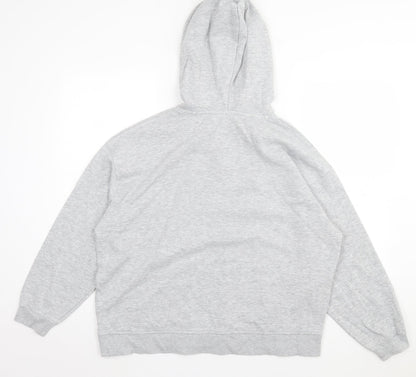 F&F Womens Grey Cotton Pullover Hoodie Size 12 Pullover