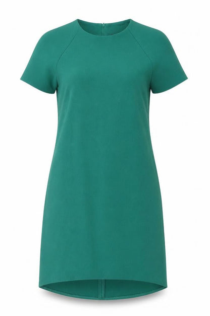 Atmosphere Womens Green Polyester T-Shirt Dress Size 6 Round Neck Zip