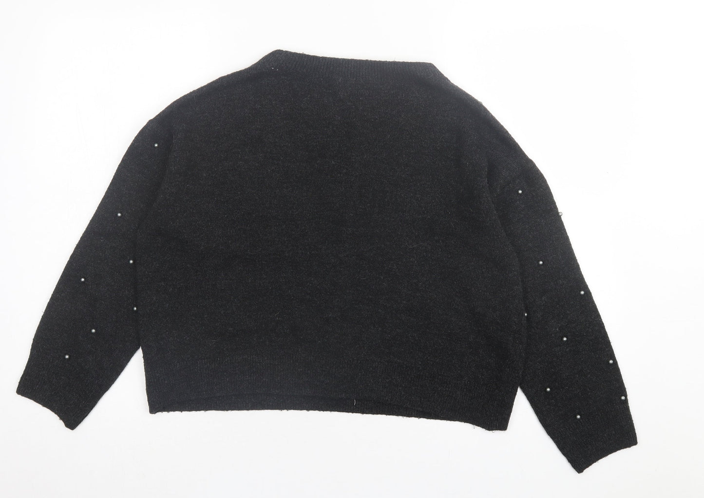 Womens UK Size L h7m Black Pullover Jumper