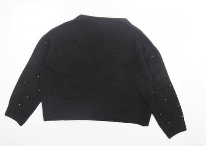 Womens UK Size L h7m Black Pullover Jumper