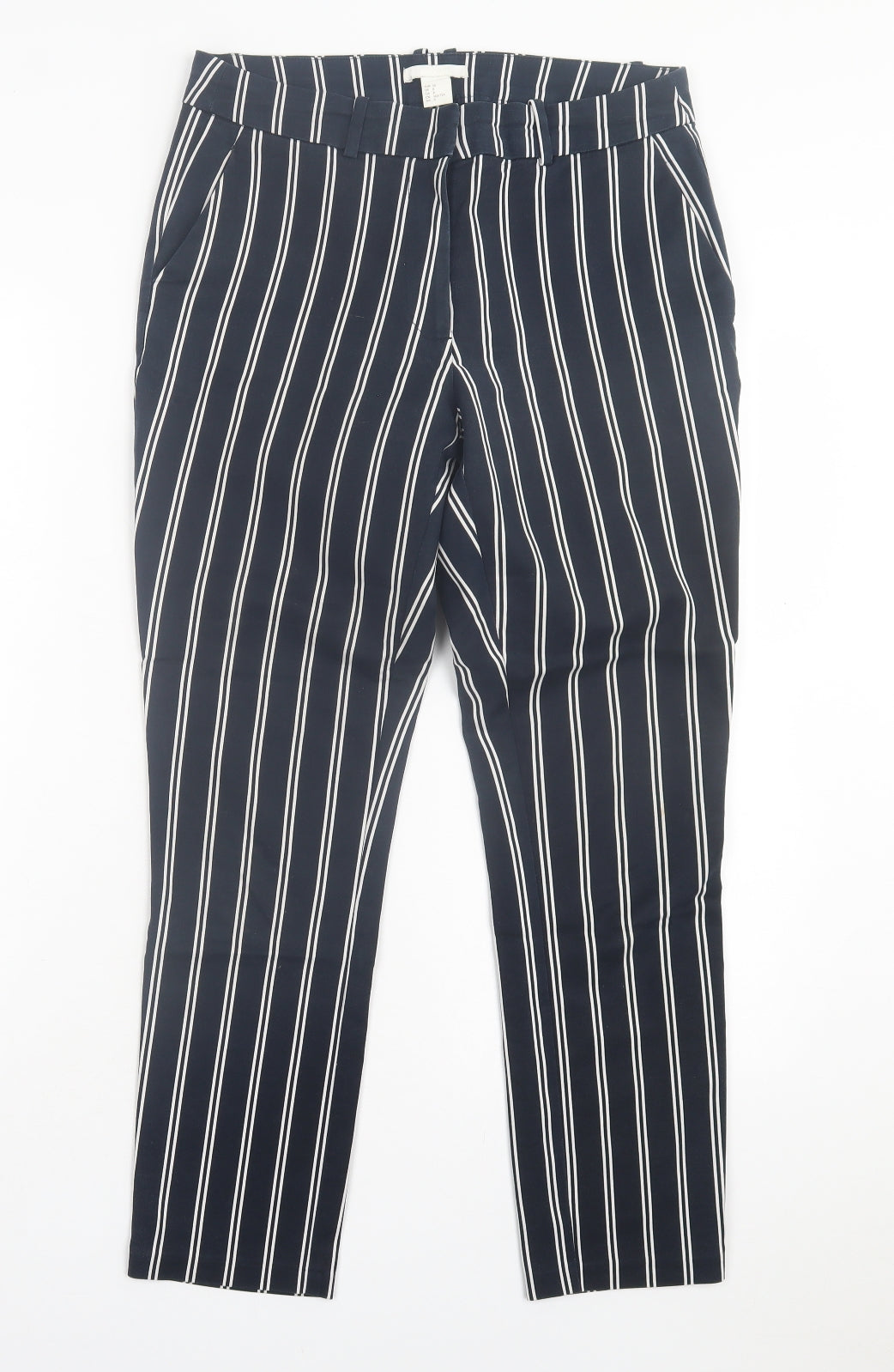 Womens UK Size 10 H&M Regular Fit  Blue Trousers