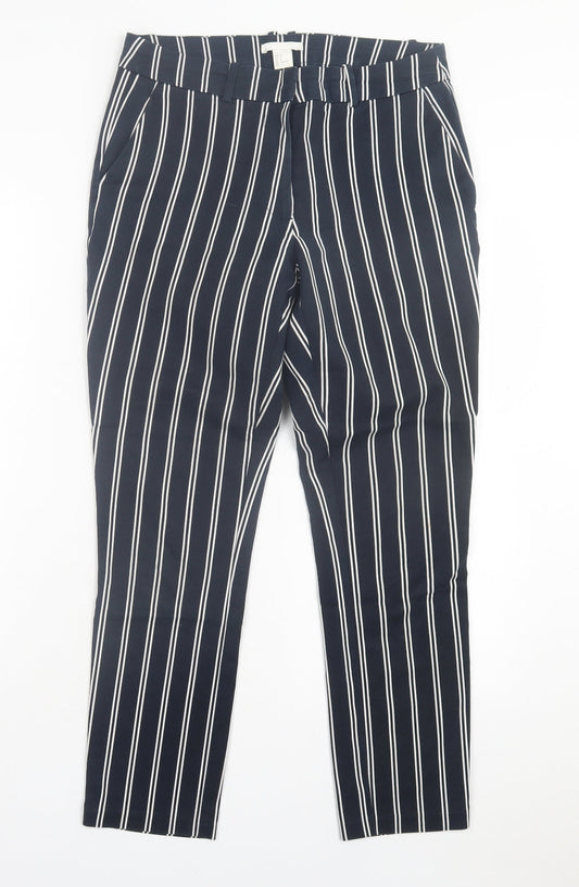 Womens UK Size 10 H&M Regular Fit  Blue Trousers